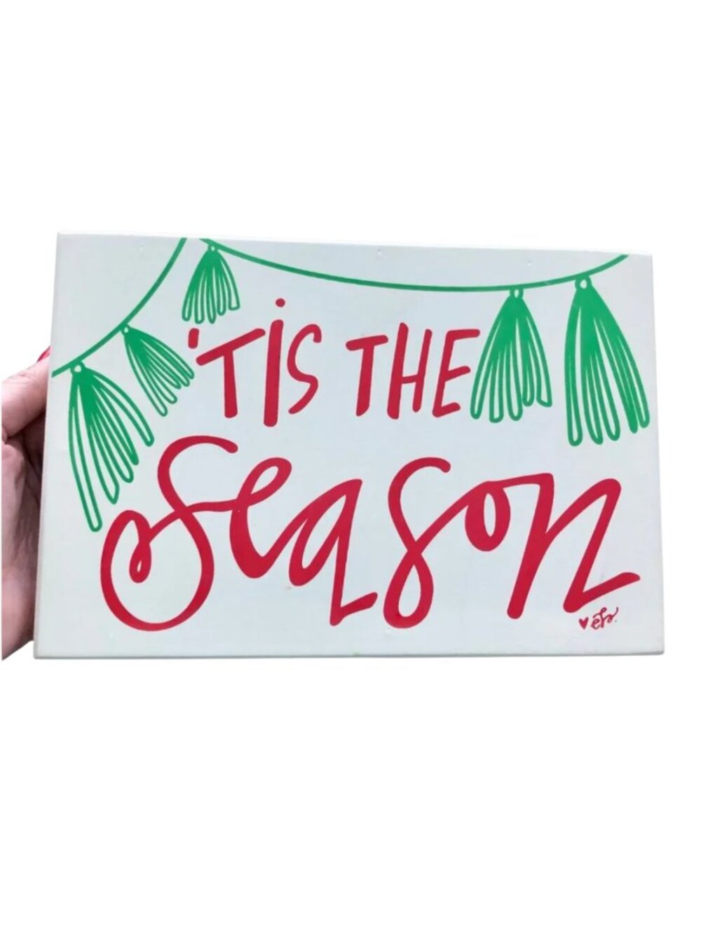 'Tis the Season Christmas Wooden Box Sign, Farmhouse
